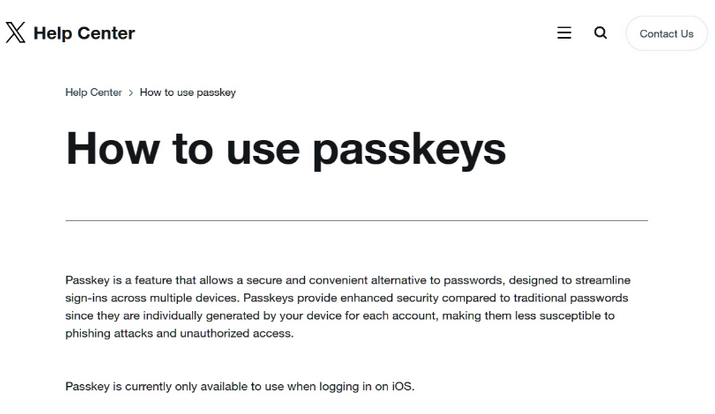 枣强苹果维修店铺分享iOS用户如何通过通行密钥(Passkey)登录 